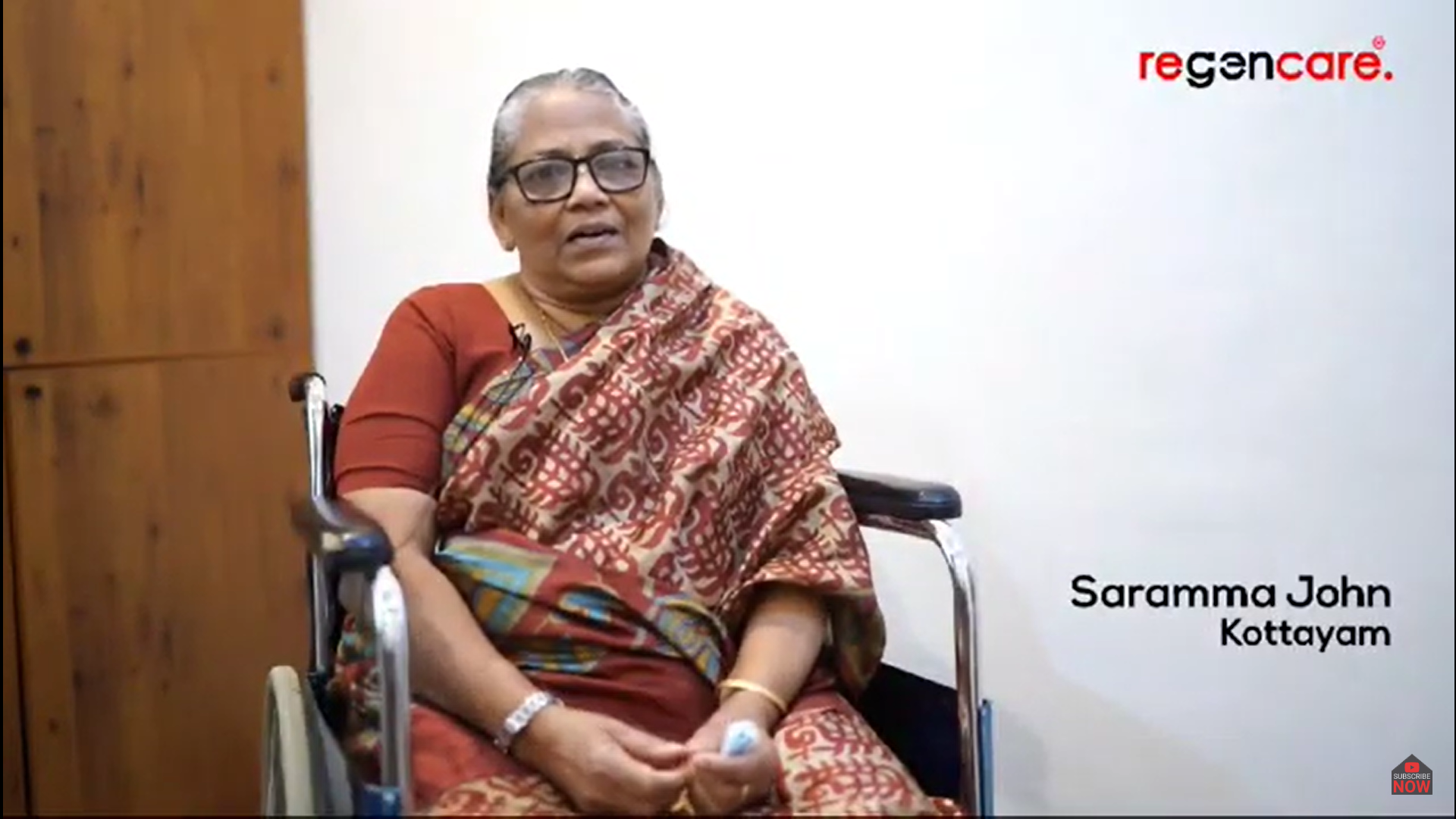 Testimonial of Saramma John at regencare
